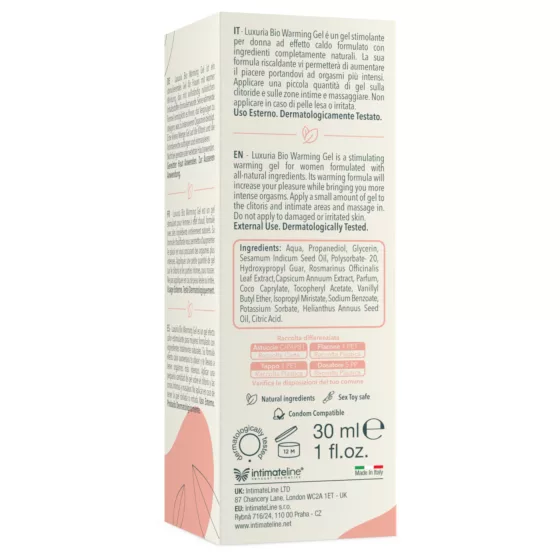 Intimateline Luxuria BIO - hrejivý stimulačný gél pre ženy (30 ml)