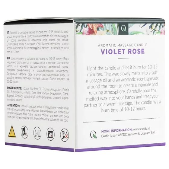 Exotiq Violet Rose - masážna sviečka (60 g)
