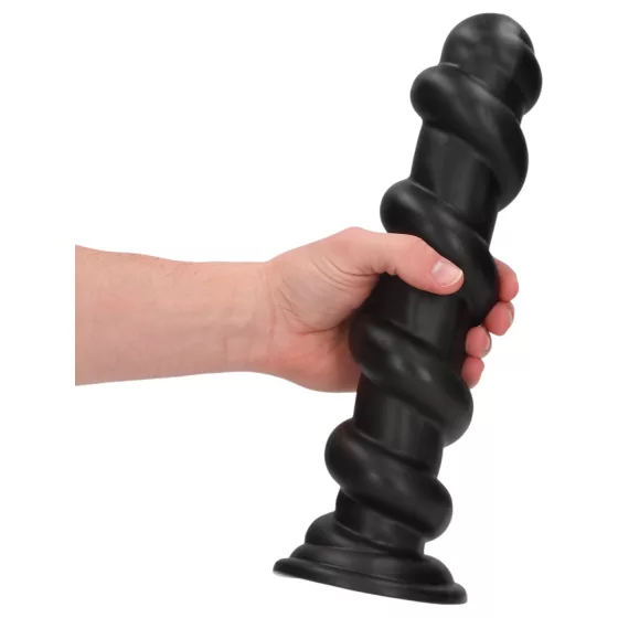 Ouch! Hole Driller - obrovský análny kolík (čierny) - 31,5 cm