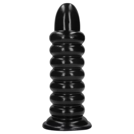 Au! Spiral Force - skrutkovací análny kolík (čierny) - 23,5 cm