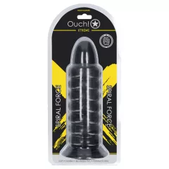   Au! Spiral Force - skrutkovací análny kolík (čierny) - 23,5 cm