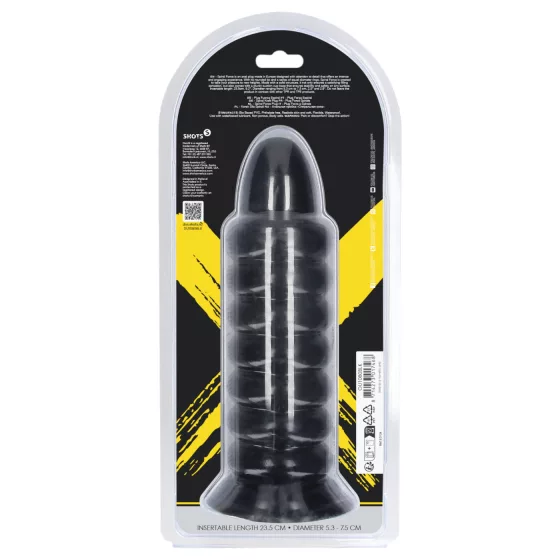 Au! Spiral Force - skrutkovací análny kolík (čierny) - 23,5 cm