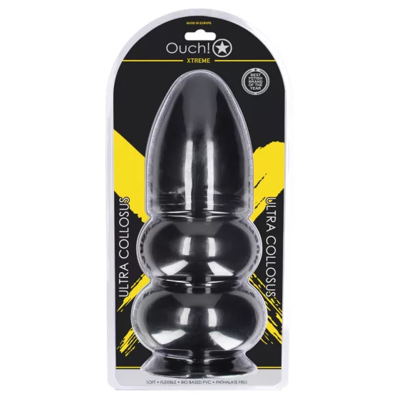 Au! Ultra Collosus - extra veľký análny kolík (čierny) - 33 cm