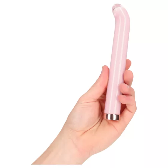 Loveline - sklenený vibrátor na bod G (ružový)