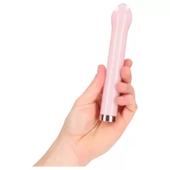 Loveline - sklenený vibrátor s guľovou hlavou (ružový)