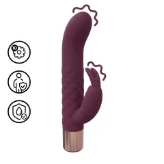 Loveline - mini vibrátor s uškami zajačika (červený)