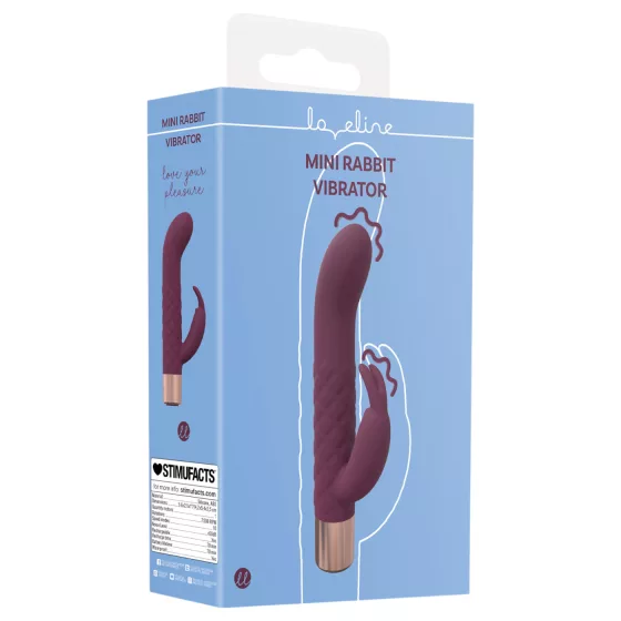 Loveline - mini vibrátor s uškami zajačika (červený)