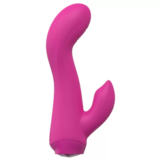 Loveline - zakrivený mini vibrátor s motívom zajačika (ružový)
