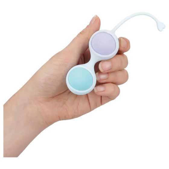 Loveline - vibračné guličky - sada - nastaviteľné - modré