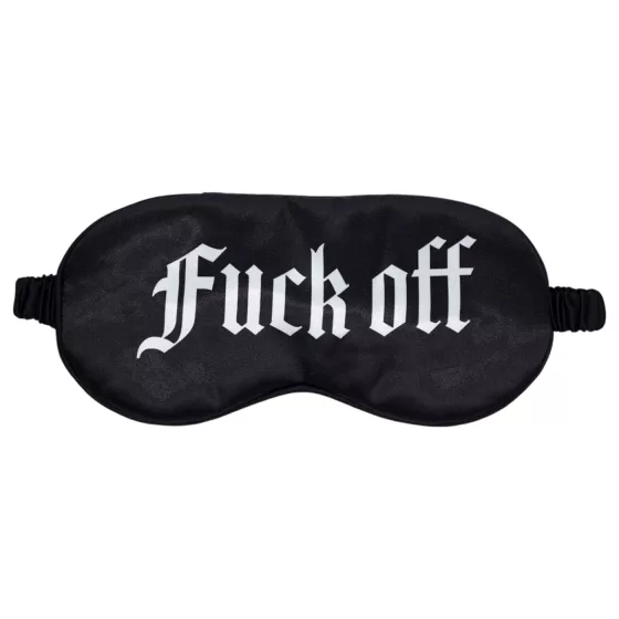 Au! - Saténová očná maska s nápisom „Fuck Off“ (čierna)