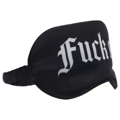   Au! - Saténová očná maska s nápisom „Fuck Off“ (čierna)