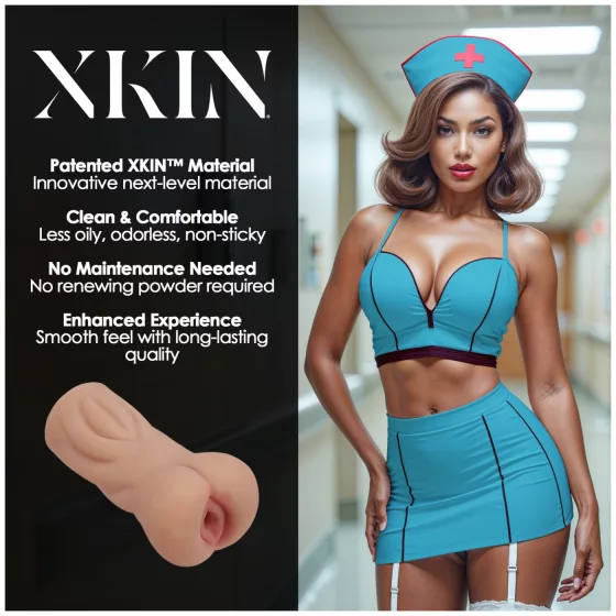 XKIN Naughty Nurse Trixie - realistická umelá vagína masturbátor (prírodná farba)