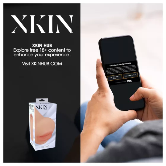 XKIN - realistický umelý ústny masturbátor - S (prírodný)