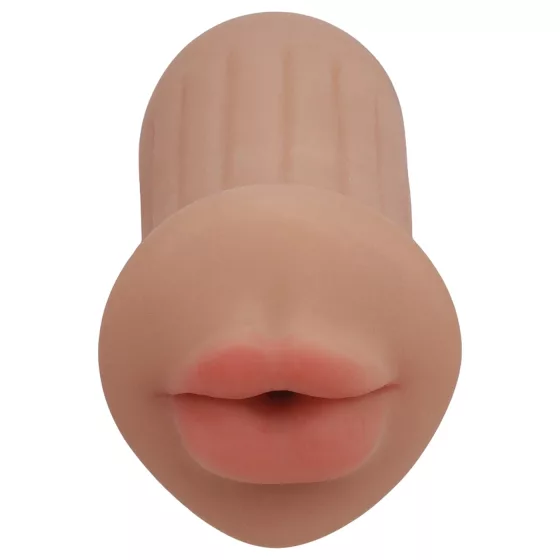 XKIN - umelá ústa masturbátor - S (tmavá naturálna farba)