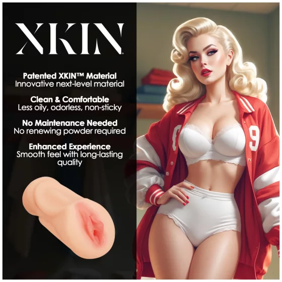 XKIN Lexi Lockerload - realistická umelá vagína masturbátor (prírodná)