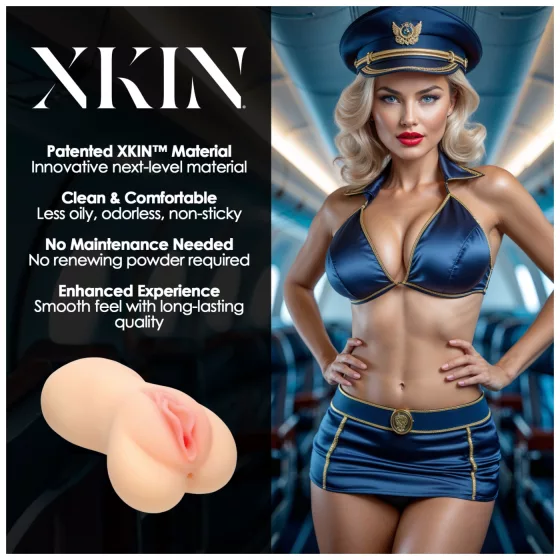 XKIN Lexi Cockpit - realistická umelá vagína masturbátor (prírodná farba)