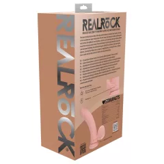   RealRock - realistický vibrátor s dvojitou hustotou (telovej farby) - 15 cm
