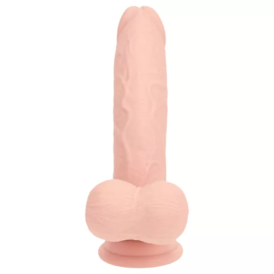 RealRock - realistický vibrátor s dvojitou hustotou (telovej farby) - 18 cm