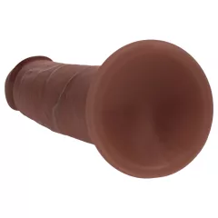   RealRock - realistický dvojvrstvový dildo (hnedý) - 15,5 cm