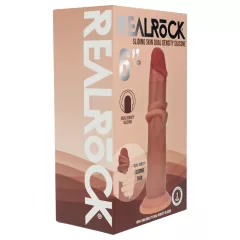   RealRock - realistický dvojvrstvový dildo (opálený) - 15,5 cm