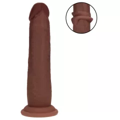   RealRock - realistický dvojvrstvový dildo (hnedý) - 18,5 cm
