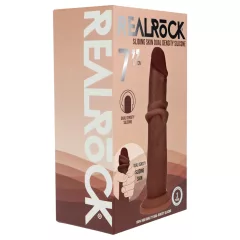   RealRock - realistický dvojvrstvový dildo (hnedý) - 18,5 cm