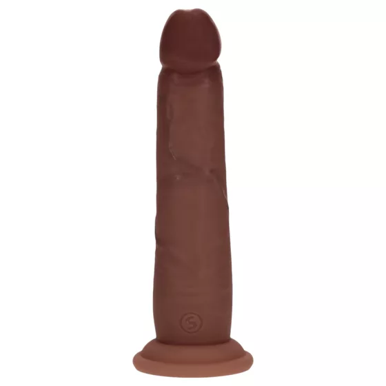 RealRock - realistický dvojvrstvový dildo (hnedý) - 18,5 cm