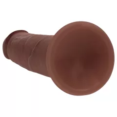   RealRock - realistický dvojvrstvový dildo (hnedý) - 18,5 cm