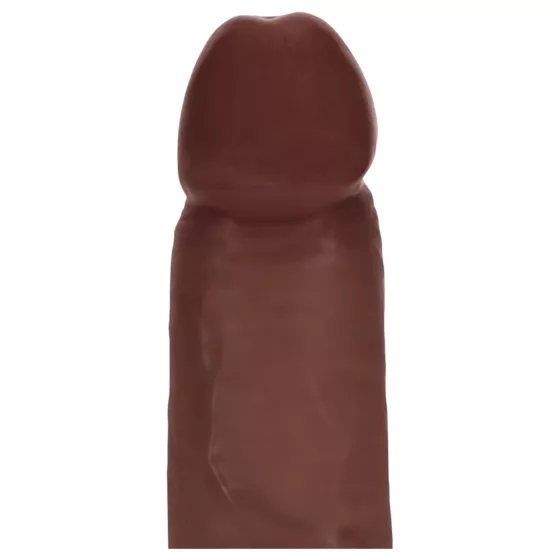 RealRock - realistický dvojvrstvový dildo (hnedý) - 18,5 cm