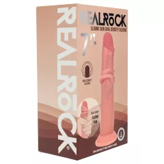   RealRock - realistický dvojitej hustoty dildo (telovej farby) - 18,5 cm