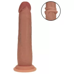   RealRock - realistický dildo s dvojitou hustotou (opálený) - 18,5 cm