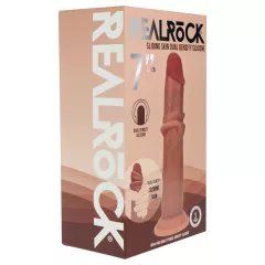   RealRock - realistický dildo s dvojitou hustotou (opálený) - 18,5 cm