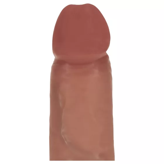 RealRock - realistický dildo s dvojitou hustotou (opálený) - 18,5 cm