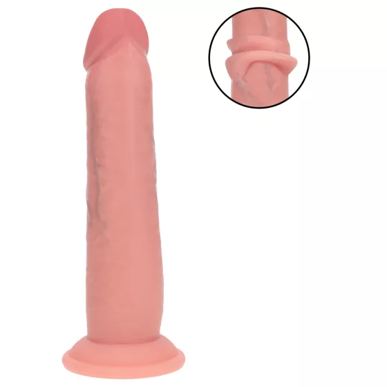 RealRock - realistický dvojvrstvový dildo (telovej farby) - 20,5 cm