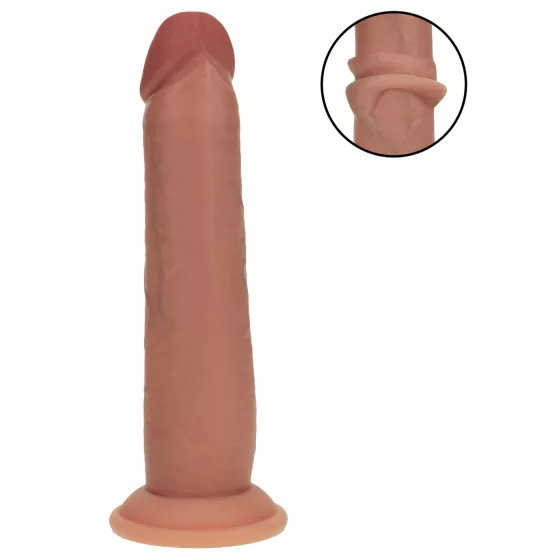 RealRock - realistický dvojvrstvový dildó (opálený) - 20,5 cm