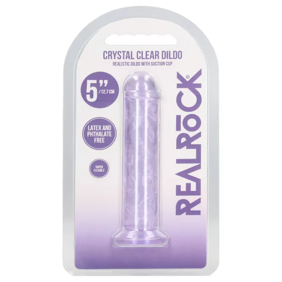 RealRock - realistický dildo s prísavkou (fialový) - 12,7 cm