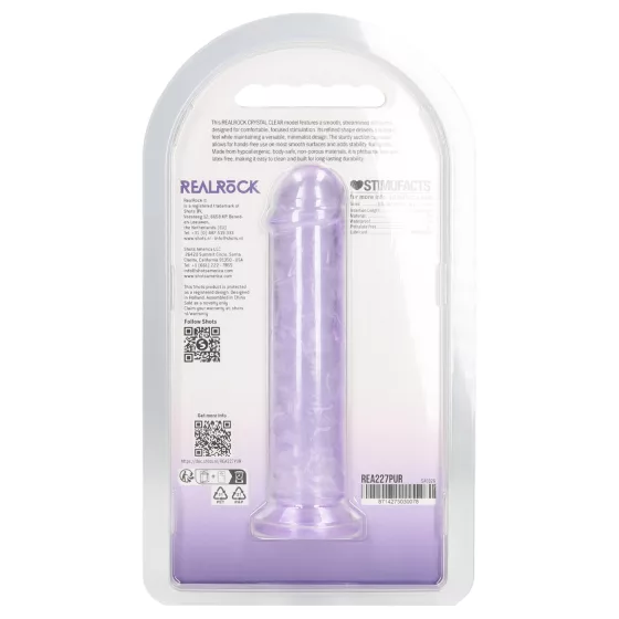 RealRock - realistický dildo s prísavkou (fialový) - 12,7 cm