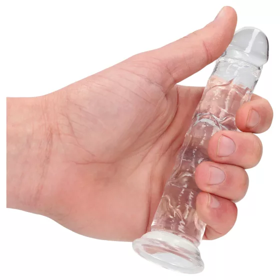 RealRock - realistický dildo s prísavkou (priehľadný) - 12,7 cm