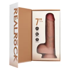   RealRock - vibrátor s prísavkou - realistický - telová farba - 18 cm