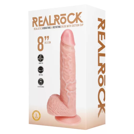 RealRock - rotačný vibrátor (prírodný, 20,5 cm)