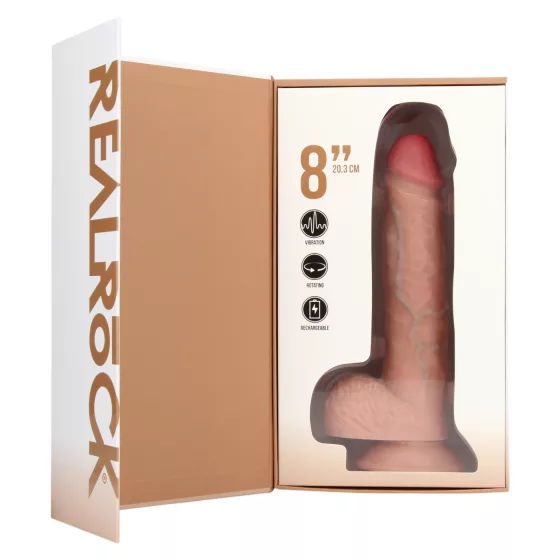 RealRock - rotačný vibrátor (prírodný, 20,5 cm)