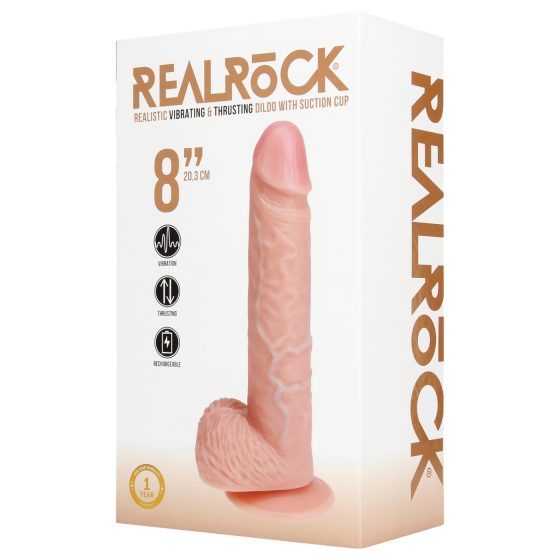 REALROCK - prírodný hrubý vibrátor s prísavkou (20,5 cm)