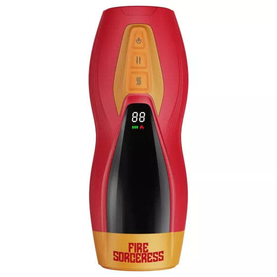 Masturs Solara - mužský masturbátor s ohrevom a pohybom hore-dole - červený