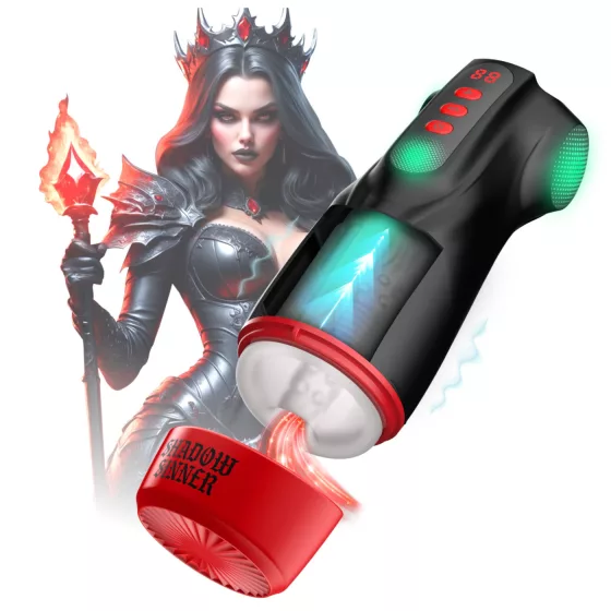 Masturs Raven - mužský masturbátor s vibráciou a saním - čierny