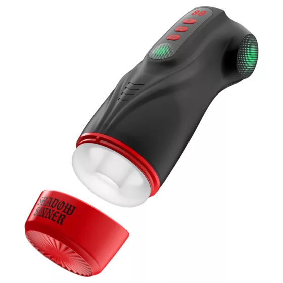 Masturs Raven - mužský masturbátor s vibráciou a saním - čierny