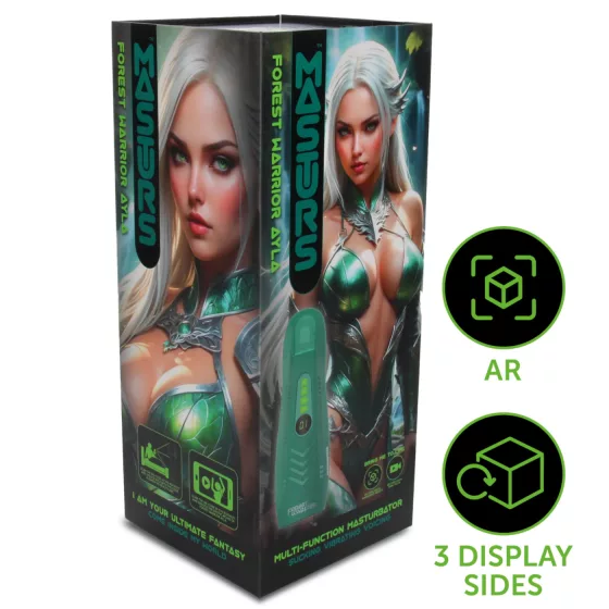 Masturs Ayla - masturbátor sánie a vibrácie s AR - zelený