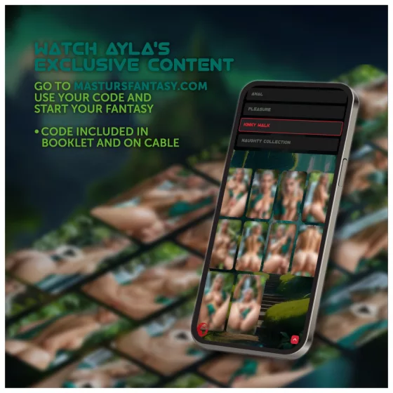 Masturs Ayla - masturbátor sánie a vibrácie s AR - zelený