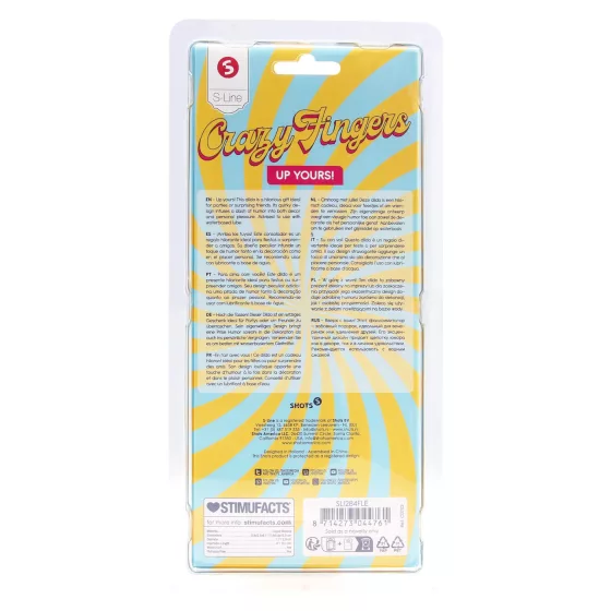 S-Line - dildo na stredný prst - realistický - telová farba