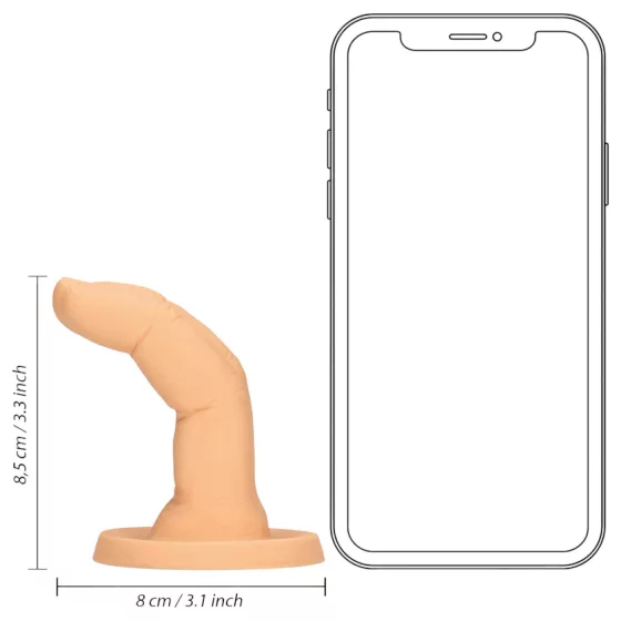 S-Line - dvojprstový dildo (prírodná farba)