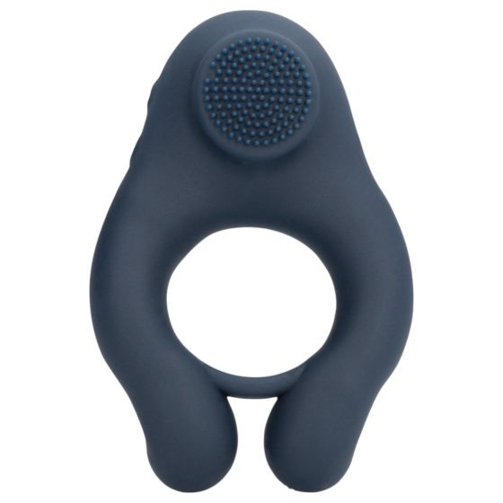 Loveline - vibračný krúžok na penis so stimulátorom klitorisu (sivý)